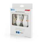 Zestaw komplet sztućców dla dzieci z stali nierdzewnej i silikonu 3el REER