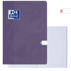 Zeszyt A5 60 kartek linie z marginesem 99,4µm soft touch fioletowy OXFORD