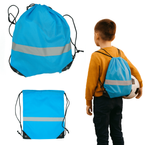 Worek odblaskowy odblask szkolny na buty strój WF niebieski