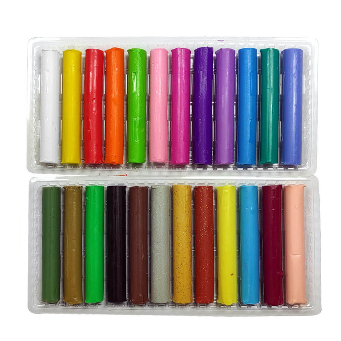 Plastelina szkolna klasyczna okrągła 24kol ASTRA