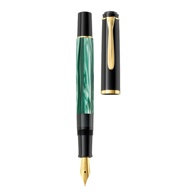 Pióro wieczne Classic M200 M Green Marbled FWI PELIKAN