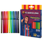 Flamastry szkolne pisaki mazaki 12 kolorów FC Barcelona ASTRA 