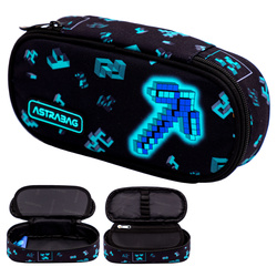 Piórnik kosmetyczka etui usztywniany z klapką Minecraft DarkPixel AC6 ASTRA