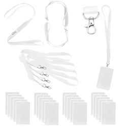 Identyfikator pionowy holder A7 kieszonka 81x110mm +smycz x20kpl