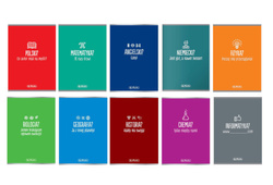 Zestaw zeszyt przedmiotowy klasa 8 10x A5 60k soft touch HERLITZ