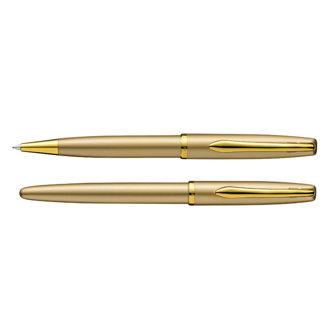 Zestaw pióro wieczne + długopis prezent złoty Gold Jazz Noble PELIKAN