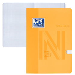 Zeszyt A5 60 kartek w kratkę j.niemiecki przedmiotowy soft touch OXFORD