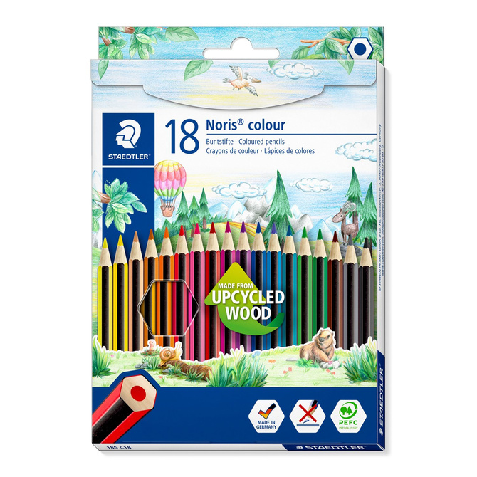 Kredki ołówkowe sześciokątne 18 kolorów Wopex Noris colour STAEDTLER