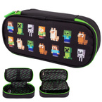 Piórnik kosmetyczka etui usztywniany z klapką Minecraft Mulicharacter ASTRA
