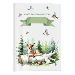 Okładka ochronna etui na książeczkę zdrowia dziecka las PVC