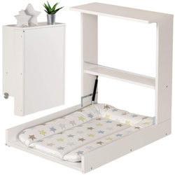 Przewijak ścienny drewniany składany + mata półka do przewijania GEUTHER