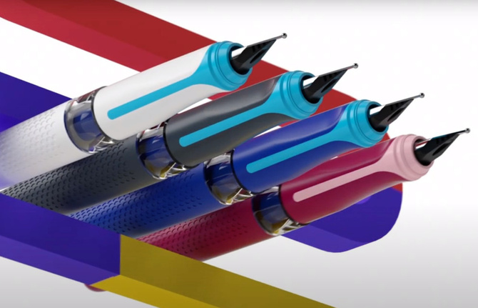 Pióro wieczne dla dzieci prawo/lewo białe ILO PELIKAN