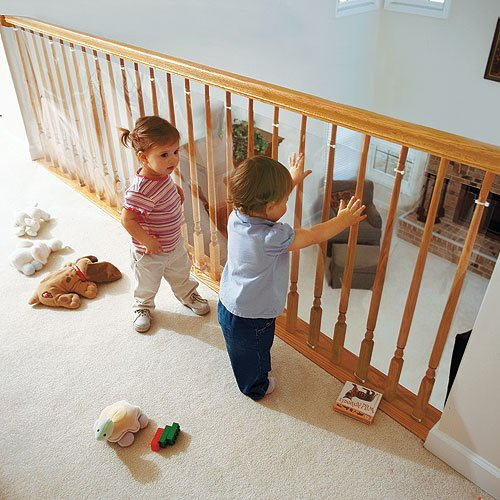 Zabezpieczenie do balustrady, folia PVC, 250x90cm
