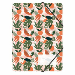 Teczka rysunkowa z gumką A4 plastikowa PP liście tropical BIURFOL