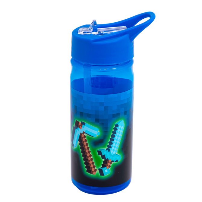Bidon na wodę AQUA PURE butelka z rurką 450ml Blue Pixel Minecraft ASTRA