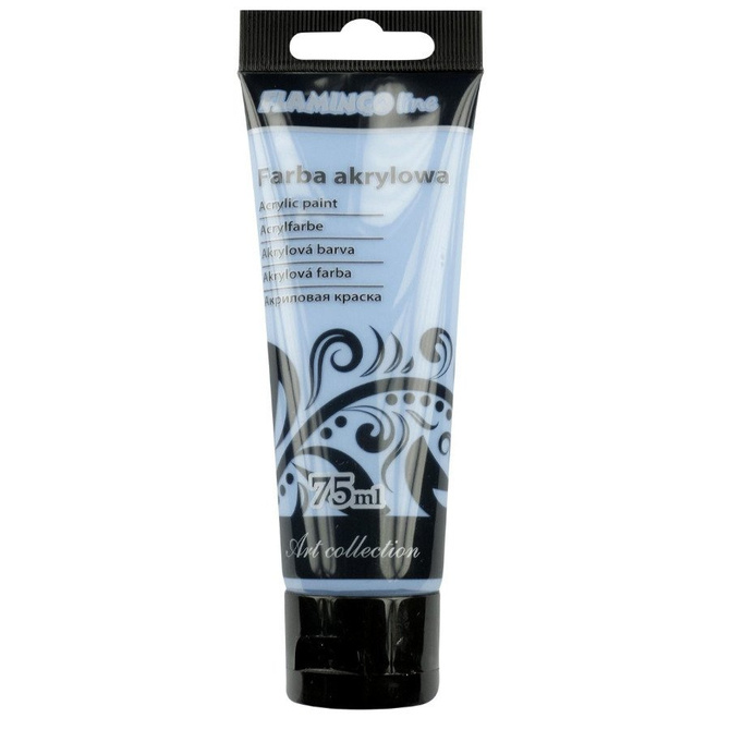 Farba akrylowa błękitna tubie tubka 75ml FLAMINGO
