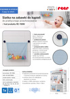 Siatka organizer do łazienki zabawki 43x36cm REER