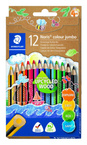 Kredki ołówkowe trójkątne jumbo 12 kolorów Noris colour STAEDTLER