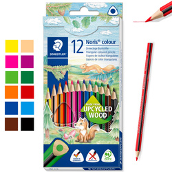 Kredki ołówkowe trójkątne 12 kolorów Wopex Noris colour STAEDTLER