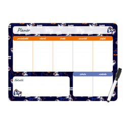 Planer na lodówkę magnetyczny tygodniowy 25x35cm + marker gamepad BIURFOL