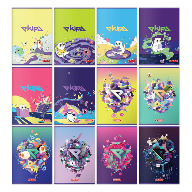 Zeszyt A5 60 kartek linia w linie EKIPA Friza HERLITZ  5sztuk 