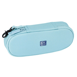 Piórnik kosmetyczka etui usztywniany błękitny B-HOOK OXFORD
