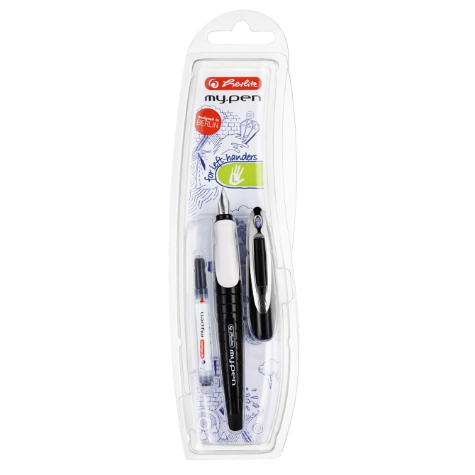 Pióro wieczne dla leworęcznych czarne białe My.Pen HERLITZ