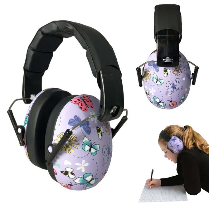 Słuchawki ochronne nauszniki wygłuszające dzieci 3lata+ Butterfly BANZ