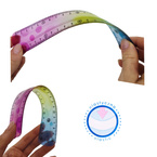 Zestaw geometryczny elastyczny flexi linijka kątomierz ekierka pastel ASTRA