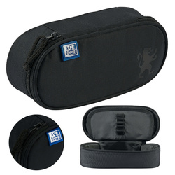 Piórnik kosmetyczka etui usztywniany z klapką czarny SCHOOL OXFORD