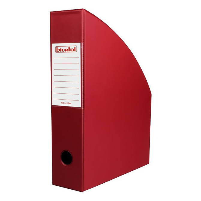 Pojemnik organizer na dokumenty PVC A4 7cm bordowy BIURFOL