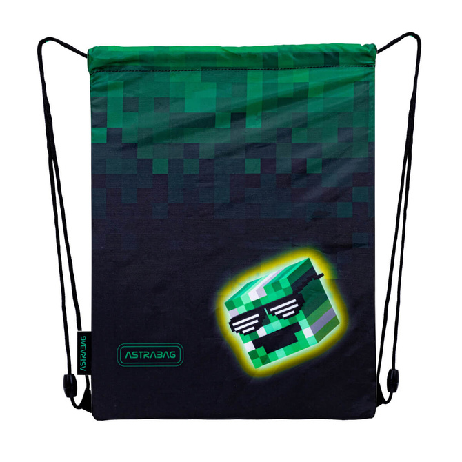Worek plecak na buty obuwie kapcie 33x40cm Minecraft Pixel Hero ASTRA