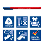 Pisaki flamastry mazaki trójkątne plastikowym etui Triplus 10szt STAEDTLER