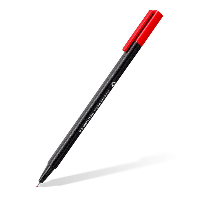 Cienkopisy trójkątne linia 0,3mm w platikowym etui Triplus 10szt STAEDTLER