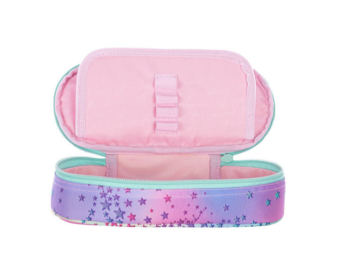 Piórnik kosmetyczka etui usztywniany z klapką kotkiem Kitty Ombre AC6 HEAD