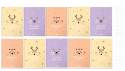 Zeszyt A5 16k 3 linie kolorową bez marginesu 70g Pastel Cute HERLITZ 10szt