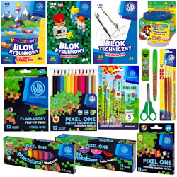 Wyprawka szkolna duży zestaw do szkoły XXL 20 elementów Minecraft ASTRA