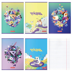 Zeszyt A5 60 kartek linia w linie EKIPA Friza HERLITZ  5sztuk 