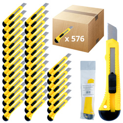 Nóż nożyk do tapet papieru tapeciak łamane ostrza 18mm 576szt 