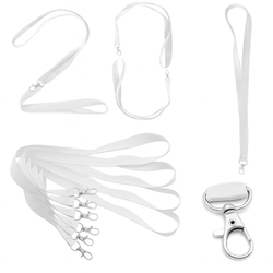 Smycz 20sztuk do identyfikatora 90cm karabińczyk biała