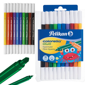 Mazaki flamastry Colorella Duo 2w1 10szt PELIKAN