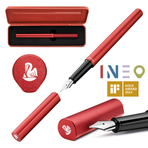 Pióro wieczne metalowe INEO P6 Fiery Red metalowe etui prezentowe PELIKAN