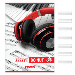 Zeszyt A5 8k pięciolinia do muzyki nut HERLITZ