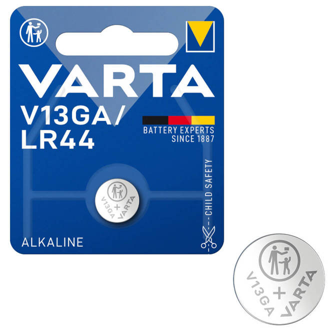 Bateria V13GA LR44 G13 A76 RW82 1,5V VARTA 3szt