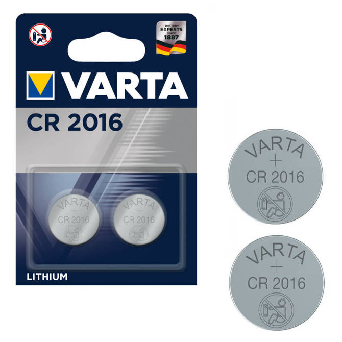 Bateria guzikowa CR2016 KCR2016 LM2016 VARTA 2szt