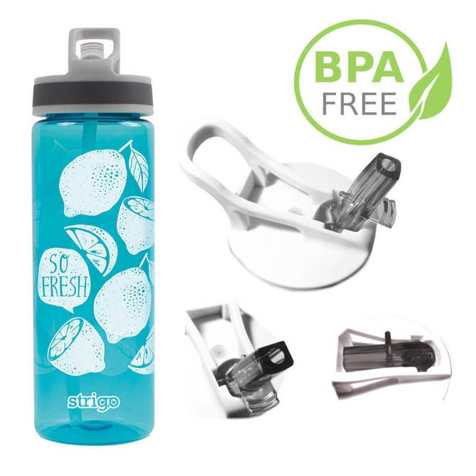 Bidon butelka ze słomką 600ml BPA FREE STRIGO