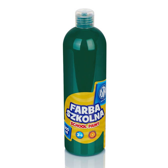 Farba plakatowa butelce 500ml ciemnozielona ASTRA