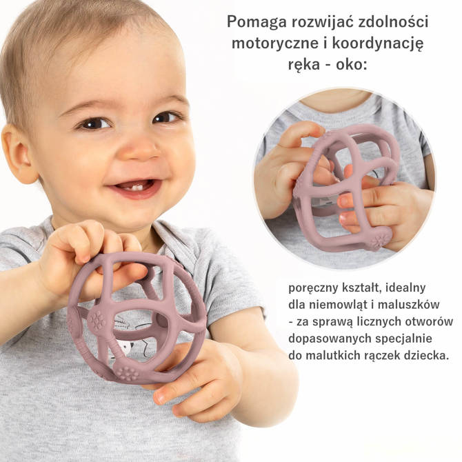 Gryzak ząbkowanie piłka sensoryczna BPA free REER