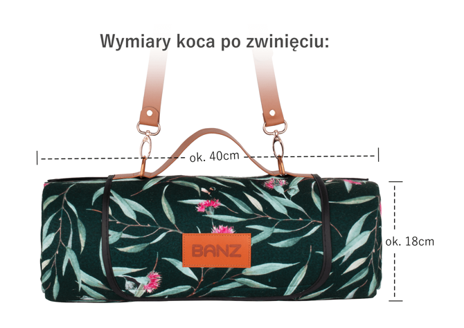 Koc mata piknikowy plażowy na biwak 200x150cm BANZ Banksia