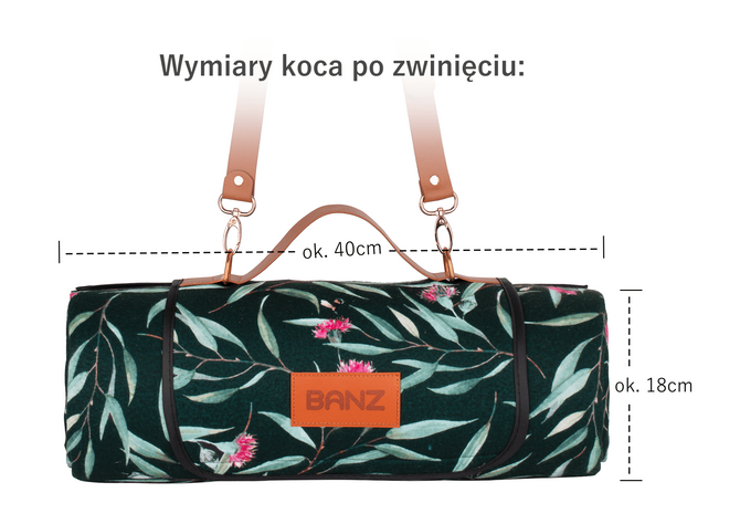 Koc mata piknikowy plażowy na biwak 200x150cm BANZ Monstera